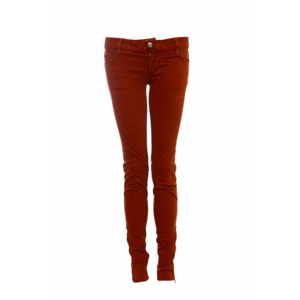 Dsquared2, orange/red biker jeans with silver hardware in size IT40/S.